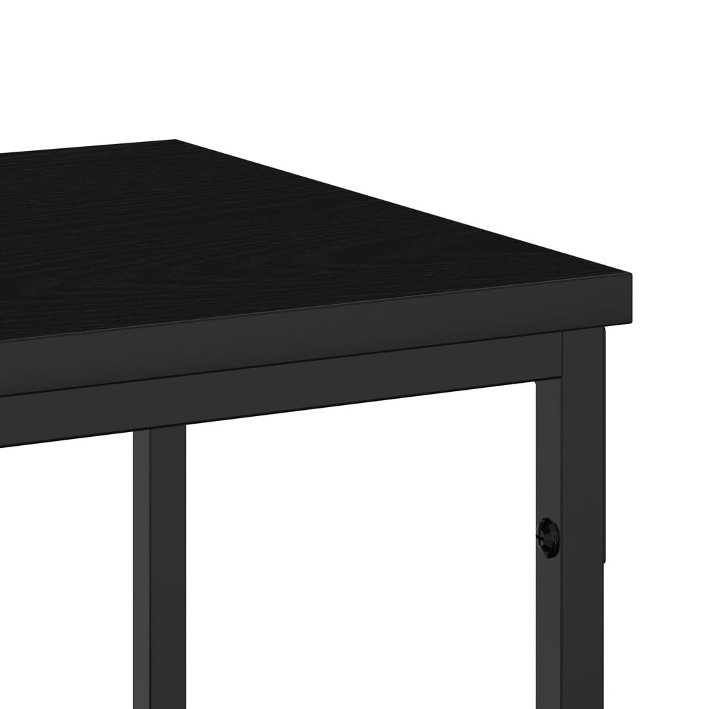 vidaXL Κονσόλα Μαύρη Δρυς 200x30x75 εκ. Κατασκευασμένο ξύλο και ατσάλι