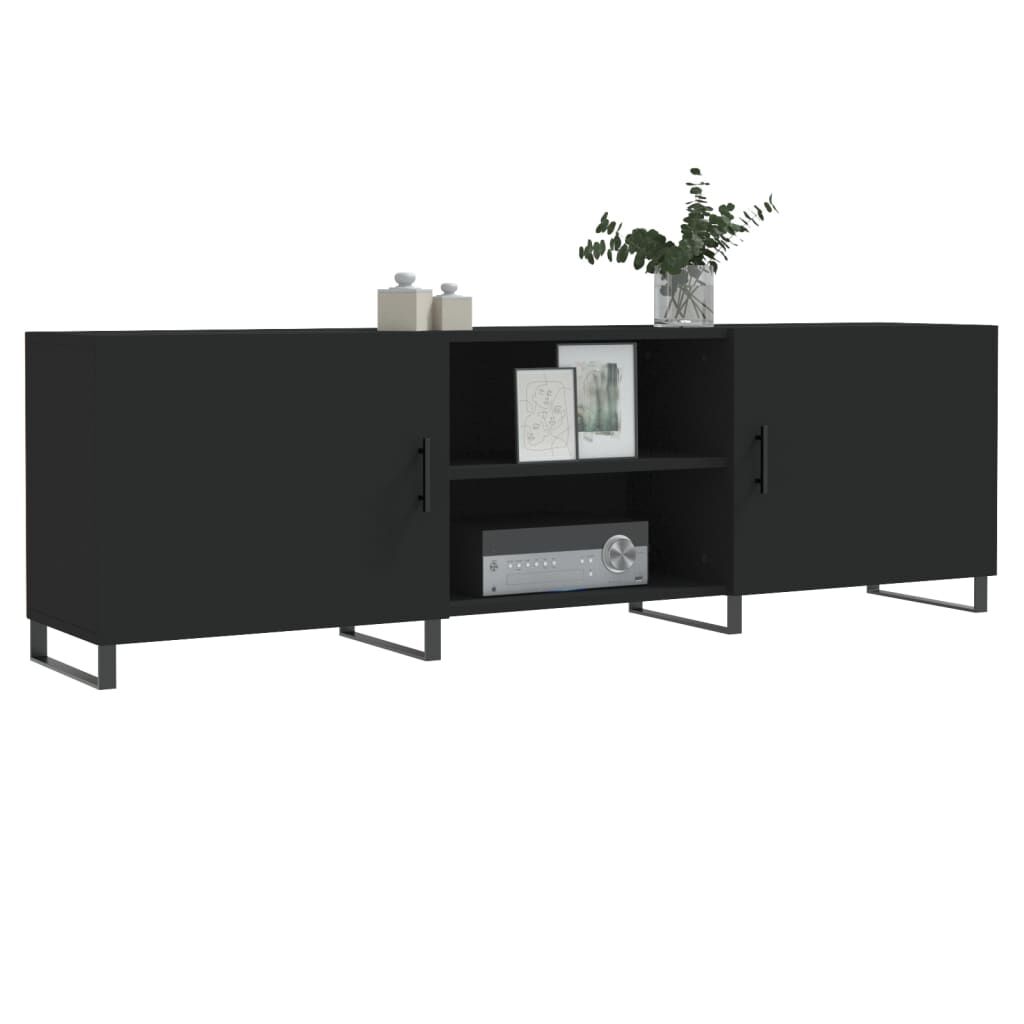 vidaXL Έπιπλο Τηλεόρασης Μαύρο 150x30x50 εκ. Επεξεργασμένο Ξύλο