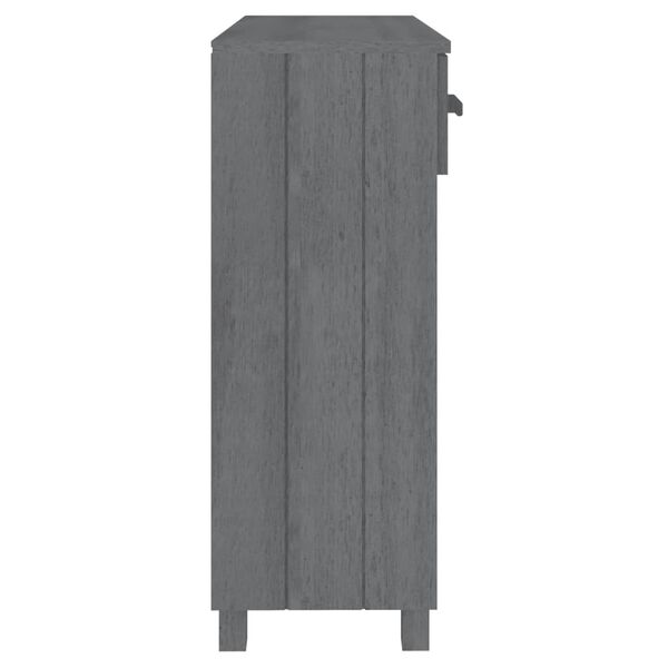 vidaXL Τραπέζι Κονσόλα HAMAR Σκ. Γκρι 90x35x90 εκ. Μασίφ Ξύλο Πεύκου
