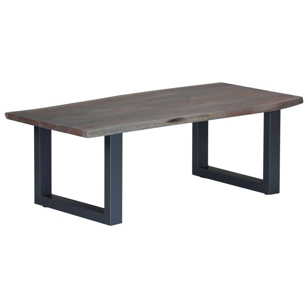 vidaXL Τραπεζάκι Σαλονιού Live Edge Γκρι 115x60x40 εκ. Ξύλο Ακακίας