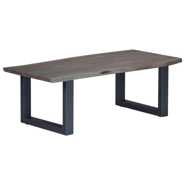 vidaXL Τραπεζάκι Σαλονιού Live Edge Γκρι 115x60x40 εκ. Ξύλο Ακακίας