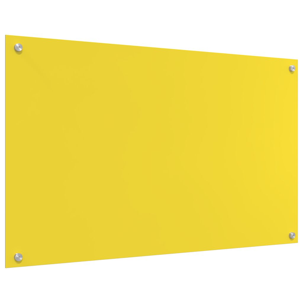 vidaXL Πίσω Πάνελ Κουζίνας Κίτρινο 100 x 60 x 0.6 εκ. σκληρυμένο γυαλί
