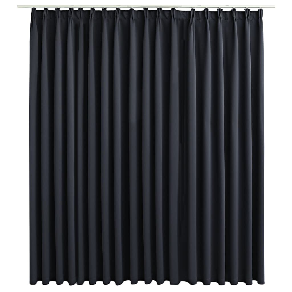 vidaXL Κουρτίνα Συσκότισης με Γάντζους Μαύρη 290 x 245 εκ.