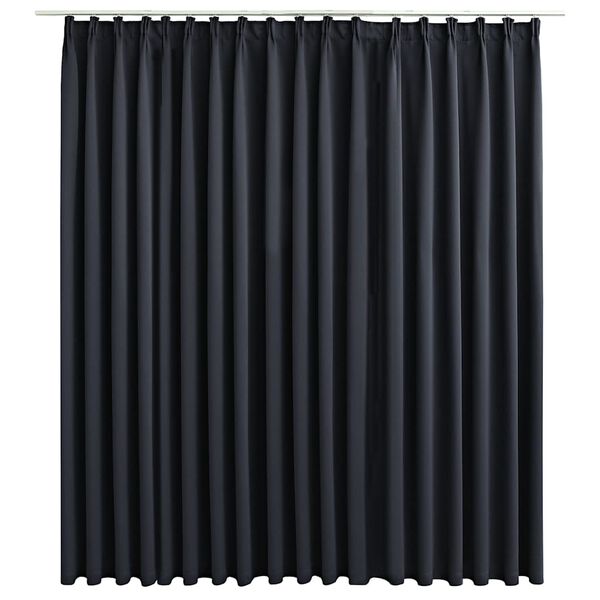 vidaXL Κουρτίνα Συσκότισης με Γάντζους Μαύρη 290 x 245 εκ.