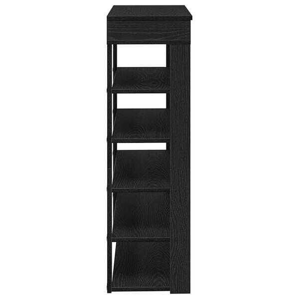 Ράφι παπουτσιών vidaXL Μαύρο 80x30x98 cm Κατασκευασμένο ξύλο