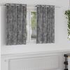 vidaXL Κουρτίνα με κουρτίνες 2 pcs Γκρι 140 x 140 cm Βελούδο