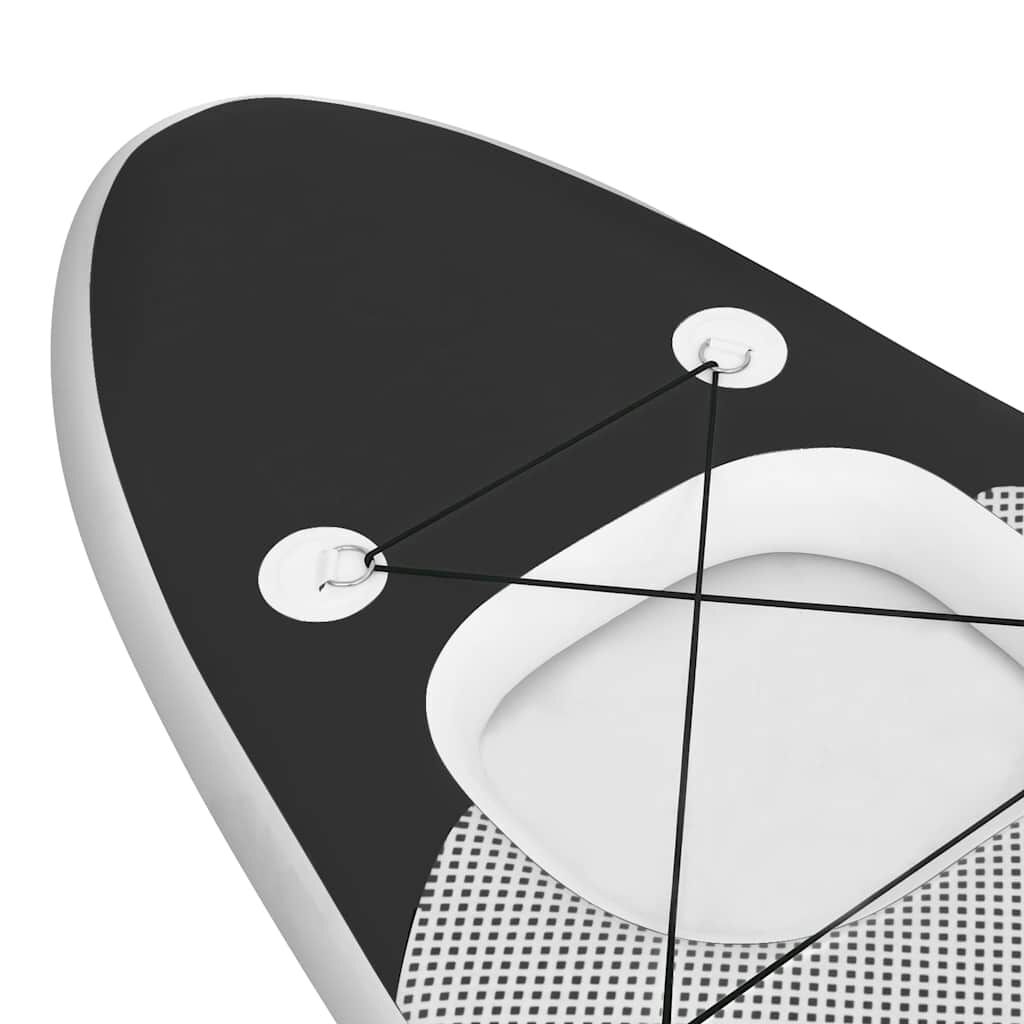 vidaXL Σανίδα SUP Φουσκωτή Σετ Μαύρη 330 x 76 x 10 εκ.
