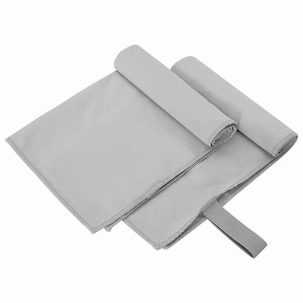 vidaXL Αθλητικές Πετσέτες 2 pcs Γκρι 50 x 30 cm