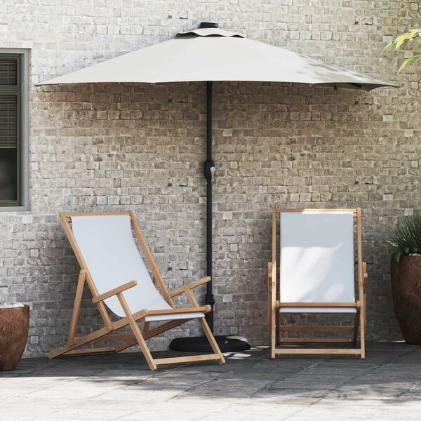vidaXL Ομπρέλα Κήπου Άμμος 294 x 150 x 223 εκ ύφασμα