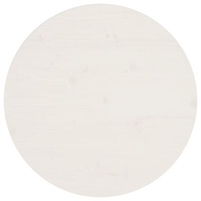 vidaXL Επιφάνεια Τραπεζιού Λευκή Ø60x2,5 εκ. από Μασίφ Ξύλο Πεύκου