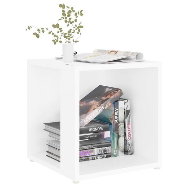 vidaXL Τραπέζι Βοηθητικό Λευκό 33 x 33 x 34,5 εκ. από Επεξ. Ξύλο