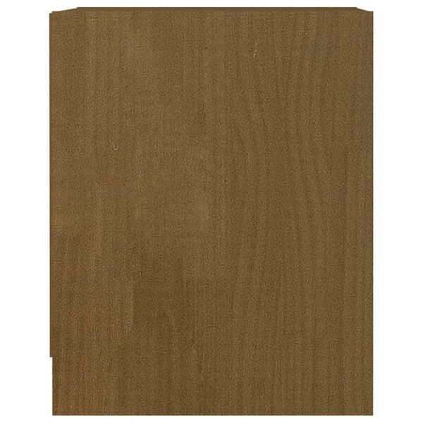 vidaXL Κομοδίνο Καφέ Μελί 35,5 x 33,5 x 41,5 εκ. από Μασίφ Ξύλο Πεύκου