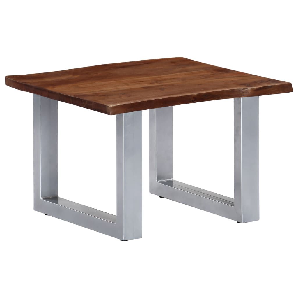 vidaXL Τραπεζάκι Σαλονιού Live Edge 60x60x40 εκ. Μασίφ Ξύλο Ακακίας