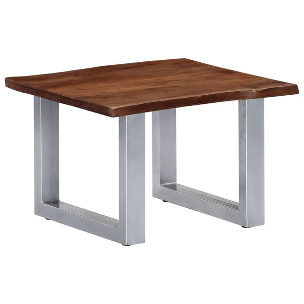 vidaXL Τραπεζάκι Σαλονιού Live Edge 60x60x40 εκ. Μασίφ Ξύλο Ακακίας