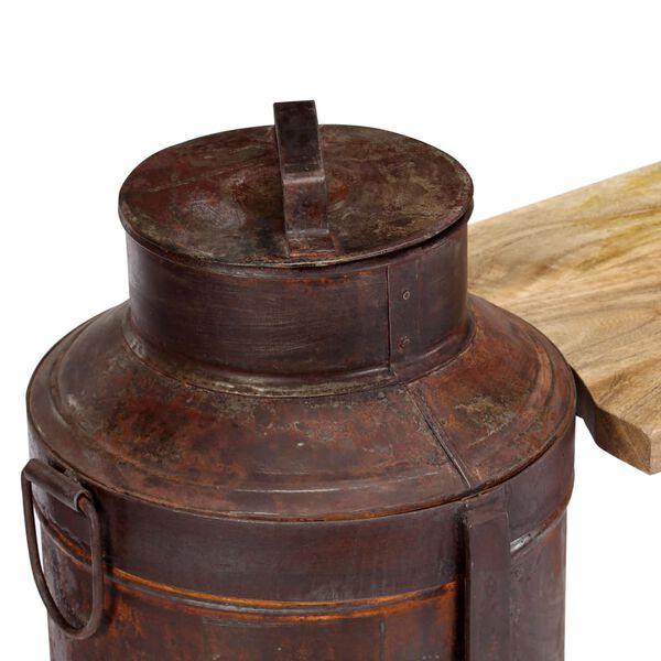 vidaXL Πάγκος με Φιάλες Γάλακτος 150x33x64 εκ. από Μασίφ Ξύλο Μάνγκο
