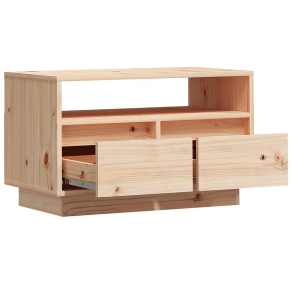 vidaXL Έπιπλο Τηλεόρασης 60 x 35 x 37 εκ. από Μασίφ Ξύλο Πεύκου