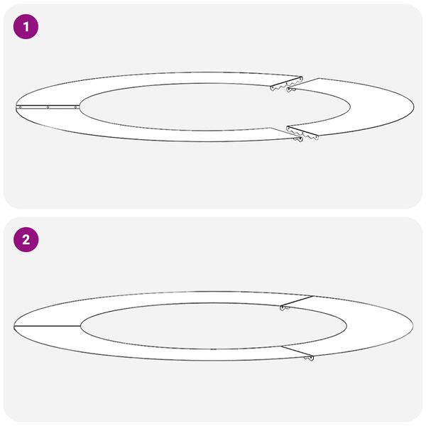 vidaXL Φλατ Δαχτυλίδια Δέντρων 5 pcs Μαύρο Ø60 / 90 εκ. Ατσάλι