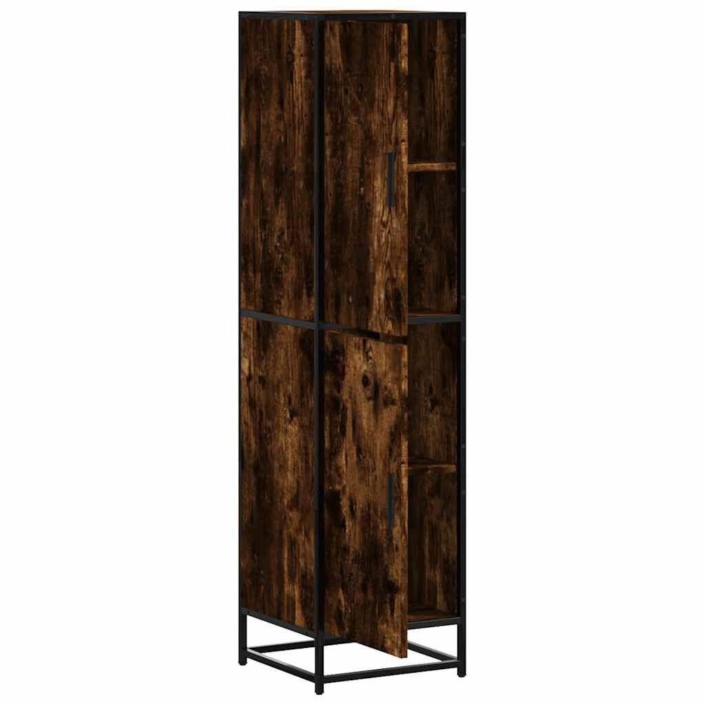 vidaXL Highboard Καπνιστή δρυς Κατασκευασμένο ξύλο και μέταλλο