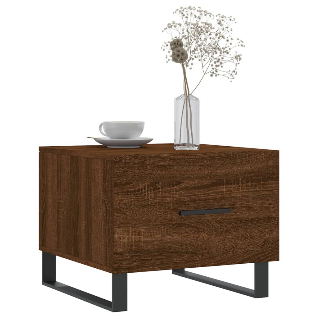 vidaXL Τραπεζάκια Σαλονιού 2 τεμ Brown Oak 50x50x40 εκ Επεξ. Ξύλο