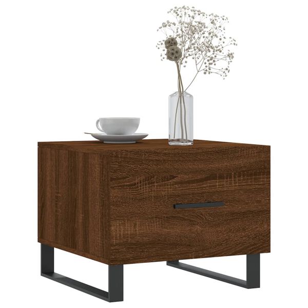 vidaXL Τραπεζάκια Σαλονιού 2 τεμ Brown Oak 50x50x40 εκ Επεξ. Ξύλο