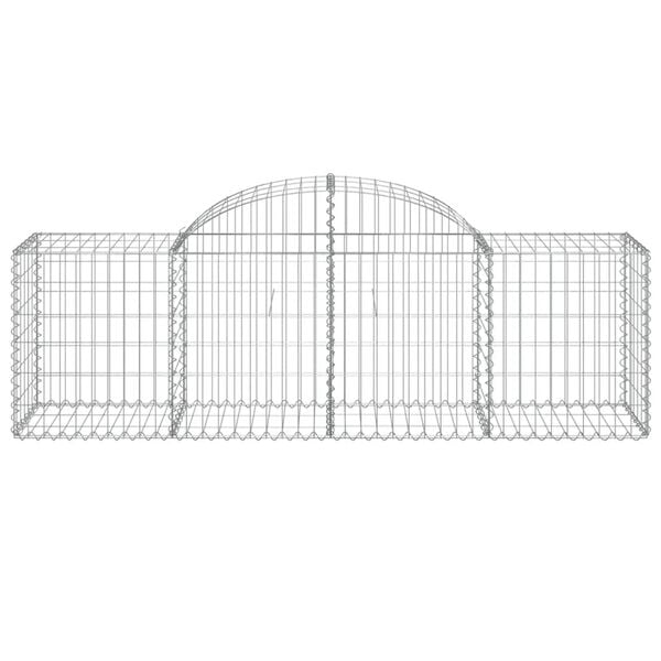 vidaXL Συρματοκιβώτια Τοξωτά 7 τεμ. 200x50x60/80 εκ. Γαλβαν. Ατσάλι