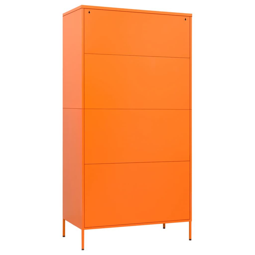 vidaXL Ντουλάπα Πορτοκαλί 90 x 50 x 180 εκ. από Ατσάλι