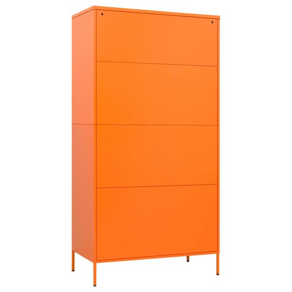 vidaXL Ντουλάπα Πορτοκαλί 90 x 50 x 180 εκ. από Ατσάλι
