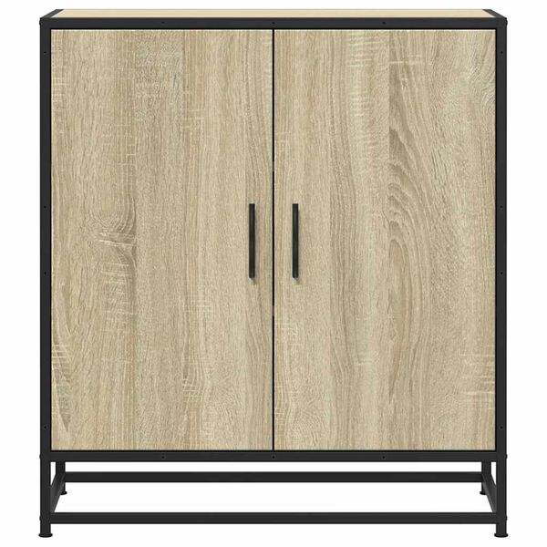 vidaXL Sideboard Sonoma Oak 68x35x76cm Κατασκευασμένο ξύλο και μέταλλο