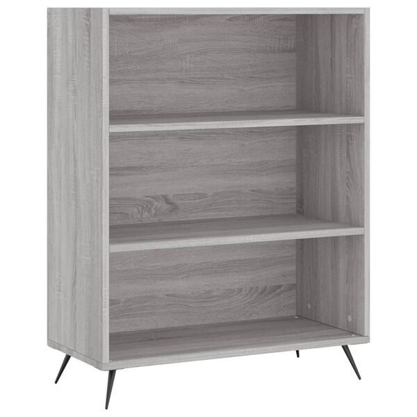 vidaXL Ντουλάπι Γκρι Sonoma 69,5 x 34 x 180 εκ. Επεξεργασμένο Ξύλο