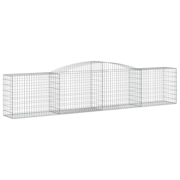 vidaXL Συρματοκιβώτια Τοξωτά 4 τεμ. 400x50x80/100 εκ. Γαλβαν. Ατσάλι