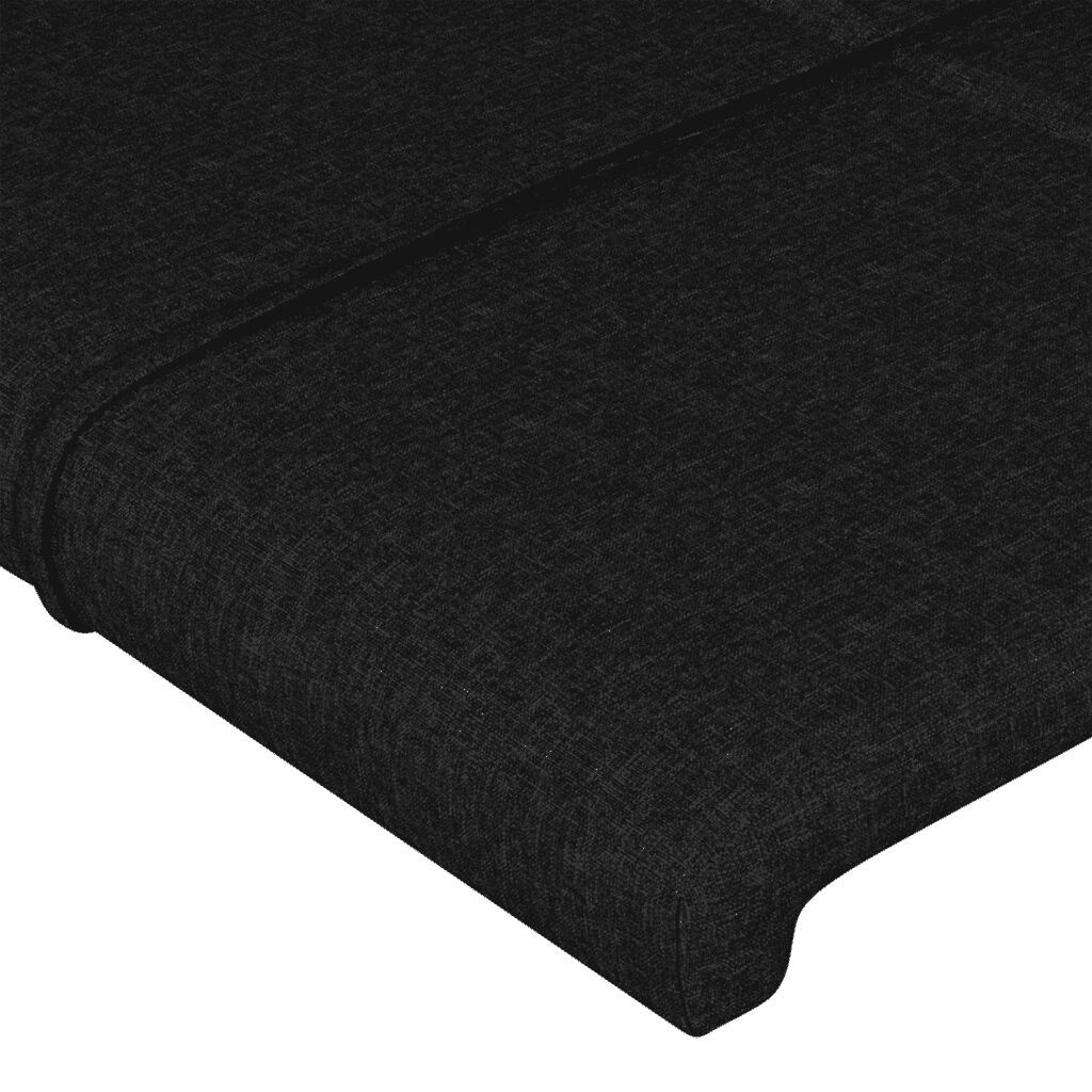 vidaXL Κρεβάτι Boxspring με Στρώμα Μαύρο 100 x 200 εκ. Υφασμάτινο