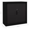 vidaXL Ντουλάπι με Συρόμενη Πόρτα Μαύρο 90 x 40 x 90 εκ. Ατσάλινο