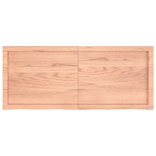 vidaXL Επιφ Τραπεζιού Αν Καφέ 120x50x(2-4)εκ. Επεξ. Μασίφ Ξύλο Δρυός