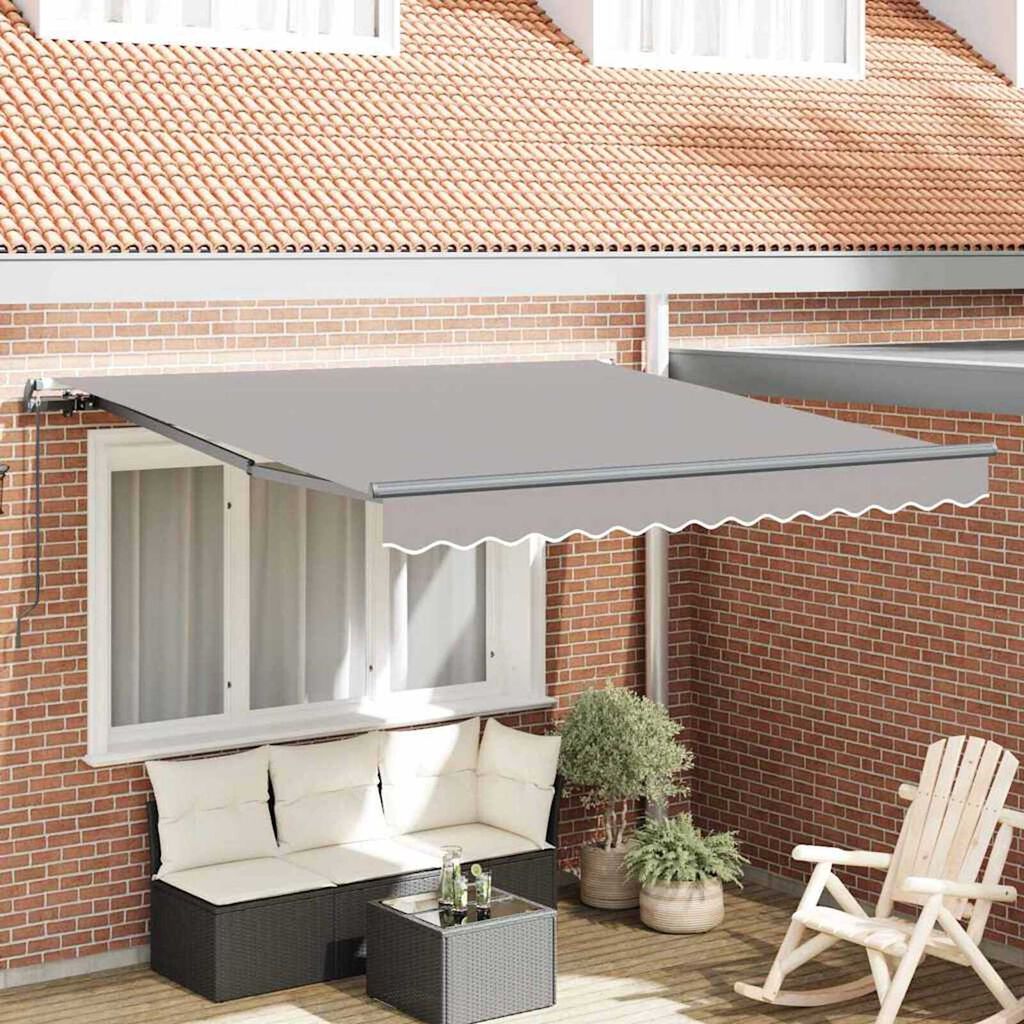 vidaXL Σκηνίτσα Αναδιπλούμενη Ανοιχτό γκρι 350 x 250 εκ ύφασμα