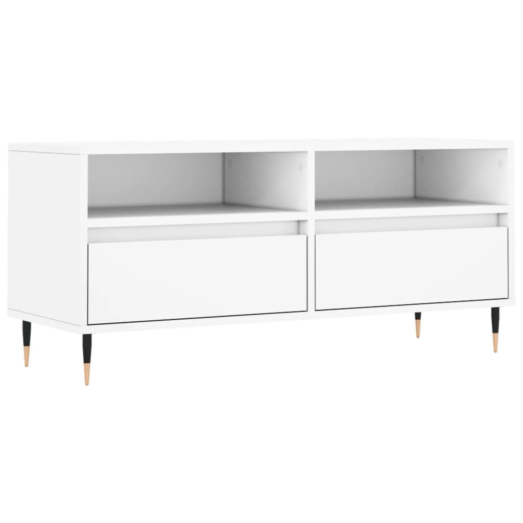 vidaXL Έπιπλο Τηλεόρασης Λευκό 100x34,5x44,5 εκ. Επεξεργασμένο Ξύλο