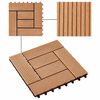 vidaXL &Pi;&lambda;ά&kappa;&alpha; &Kappa;&alpha;&tau;&alpha;&sigma;&kappa;&epsilon;&upsilon;ή&sigmaf; 11 pcs &Xi;ύ&lambda;&omicron; teak 30 x 30 cm WPC