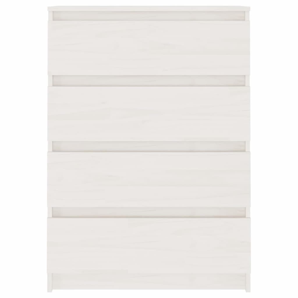 vidaXL Βοηθητικό Ντουλάπι Λευκό 60 x 36 x 84 εκ. από Μασίφ Ξύλο Πεύκου