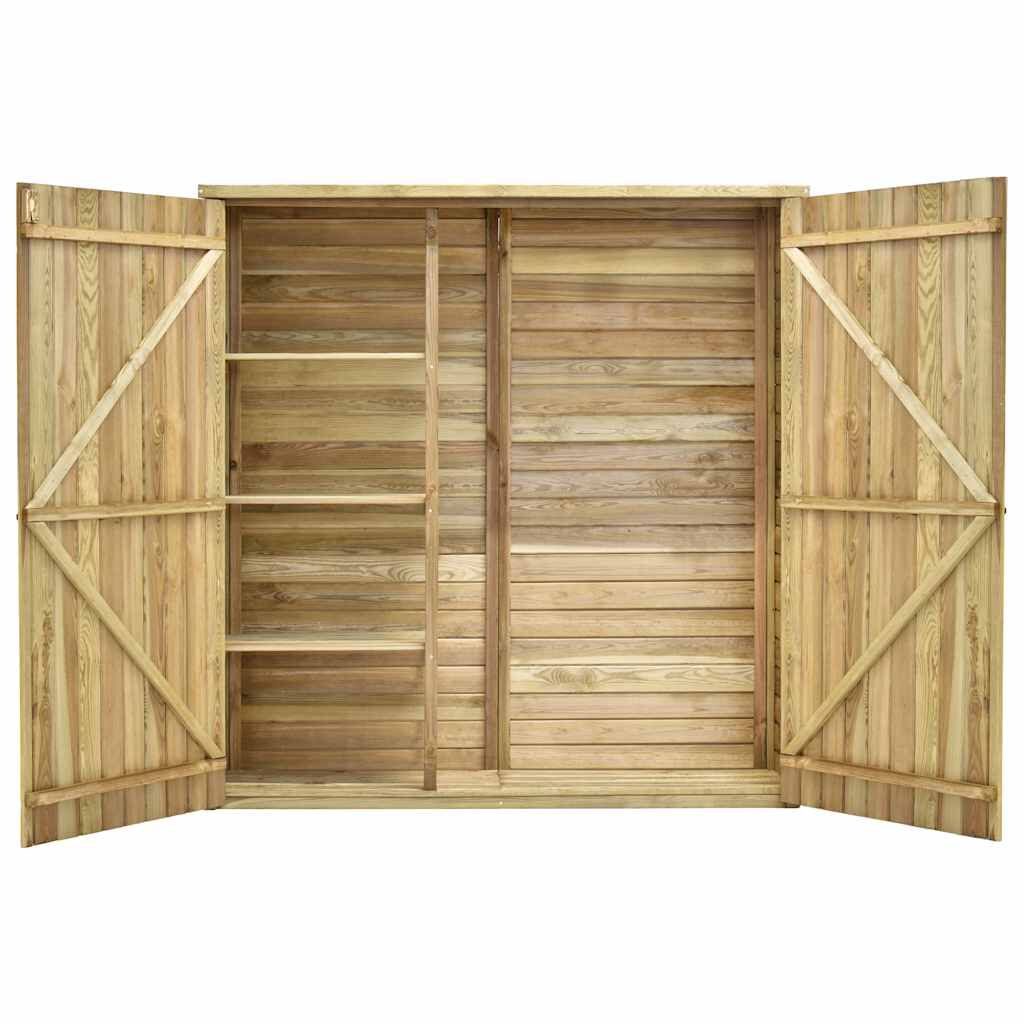 vidaXL Αποθήκη Εργαλείων Κήπου 163x50x171 εκ. Εμποτισμένο Ξύλο Πεύκου