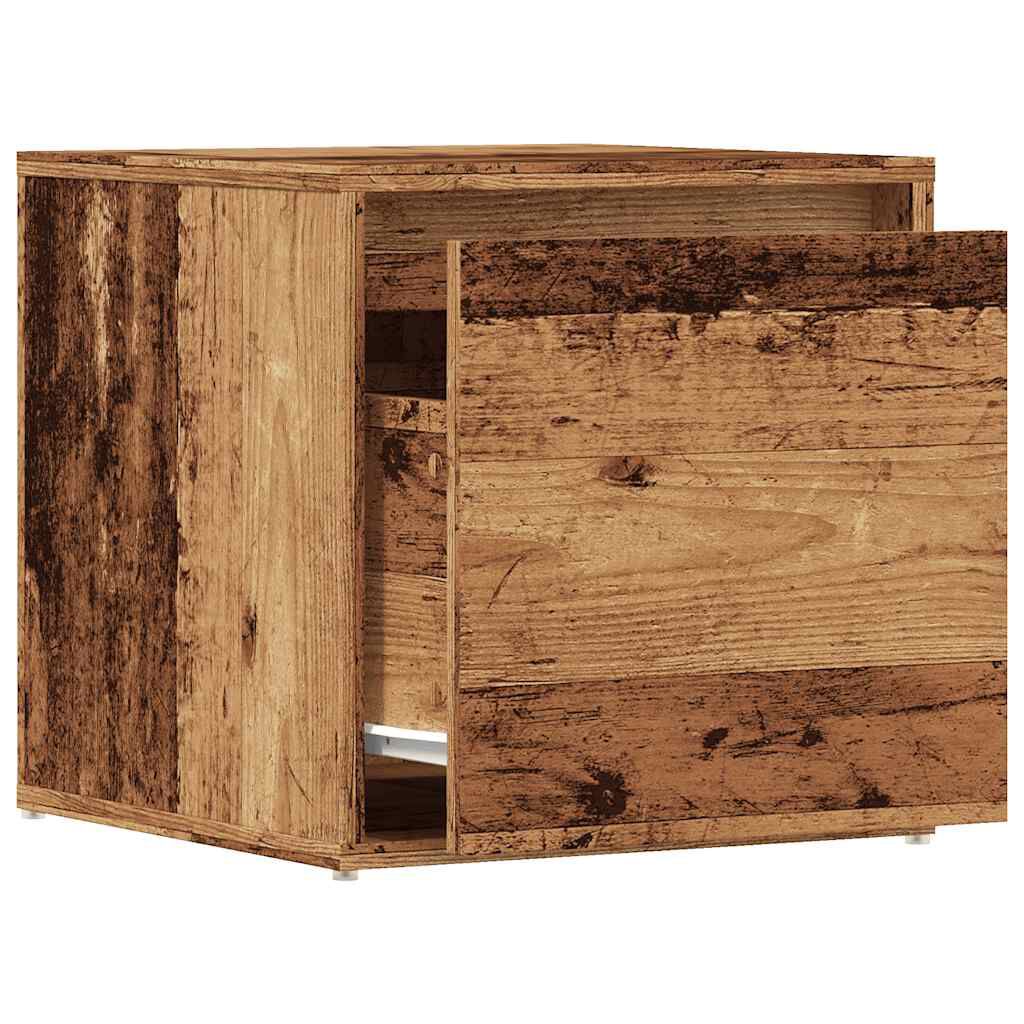 vidaXL Συρτάρι-κουτί παλιό ξύλο 40,5x40x40 cm Ξύλο μηχανής