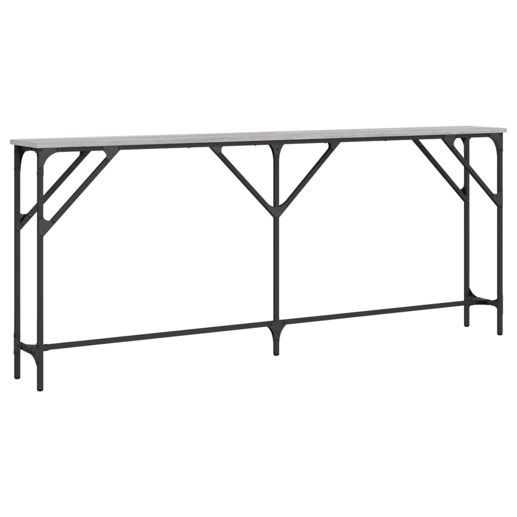 vidaXL Τραπέζι Κονσόλα Γκρι Sonoma 180x23x75 εκ. Επεξεργασμένο Ξύλο