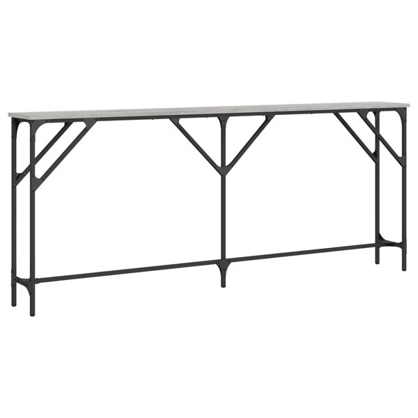 vidaXL Τραπέζι Κονσόλα Γκρι Sonoma 180x23x75 εκ. Επεξεργασμένο Ξύλο