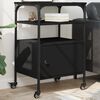vidaXL Βάση Εκτυπωτή 3 Επιπέδων Μαύρη 50x40x76 εκ. Επεξεργασμένο Ξύλο