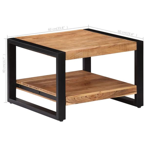 vidaXL Τραπεζάκι Σαλονιού 60 x 60 x 40 εκ. Μασίφ Ξύλο Ακακίας