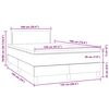 vidaXL &Kappa;&rho;&epsilon;&beta;ά&tau;&iota; Boxspring &mu;&epsilon; &Sigma;&tau;&rho;ώ&mu;&alpha; & LED &Alpha;&nu;.&Gamma;&kappa;&rho;&iota; 120x190&epsilon;&kappa;. &Beta;&epsilon;&lambda;&omicron;ύ&delta;&iota;&nu;&omicron;