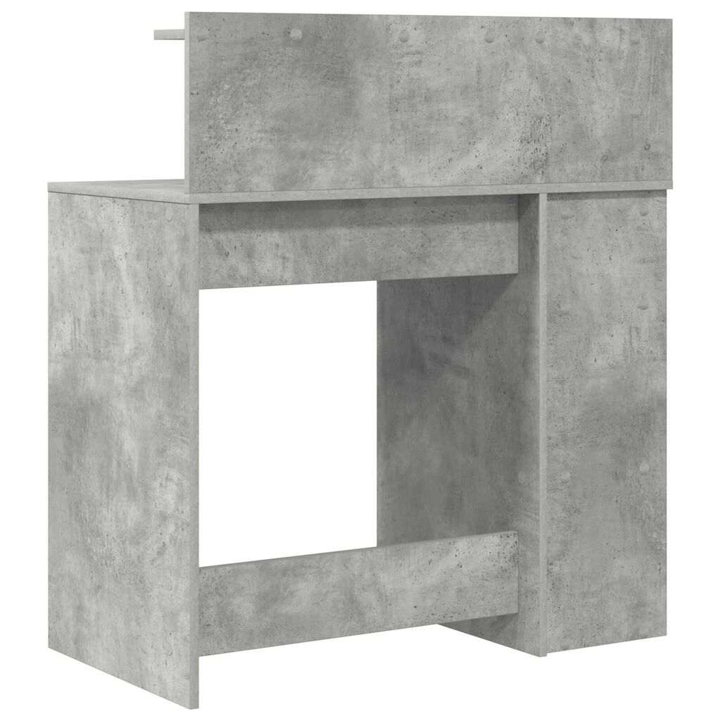 vidaXL Γραφείο με Αποθήκευση Γκρι Σκυρόδεμα 90x48x101.5 εκ. Επεξεργασμένο Ξύλο