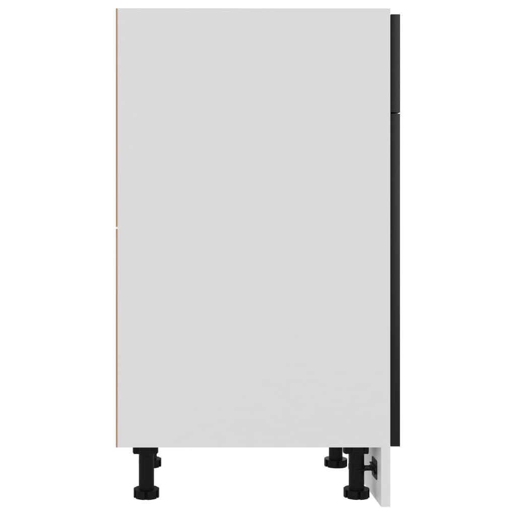 vidaXL Ντουλάπι με Συρτάρι Lyon Μαύρο 50x46x81,5 εκ. Επεξ. Ξύλο