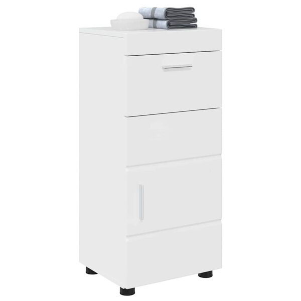 vidaXL Ντουλάπι Μπάνιου TULUM Γυαλιστερό λευκό 37 x 31.5 x 82 εκ
