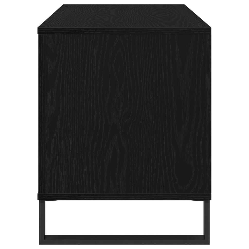 vidaXL Ντουλάπα Δίσκων Μαύρη Δρυς 100x38x48 εκ. Επεξεργασμένο Ξύλο