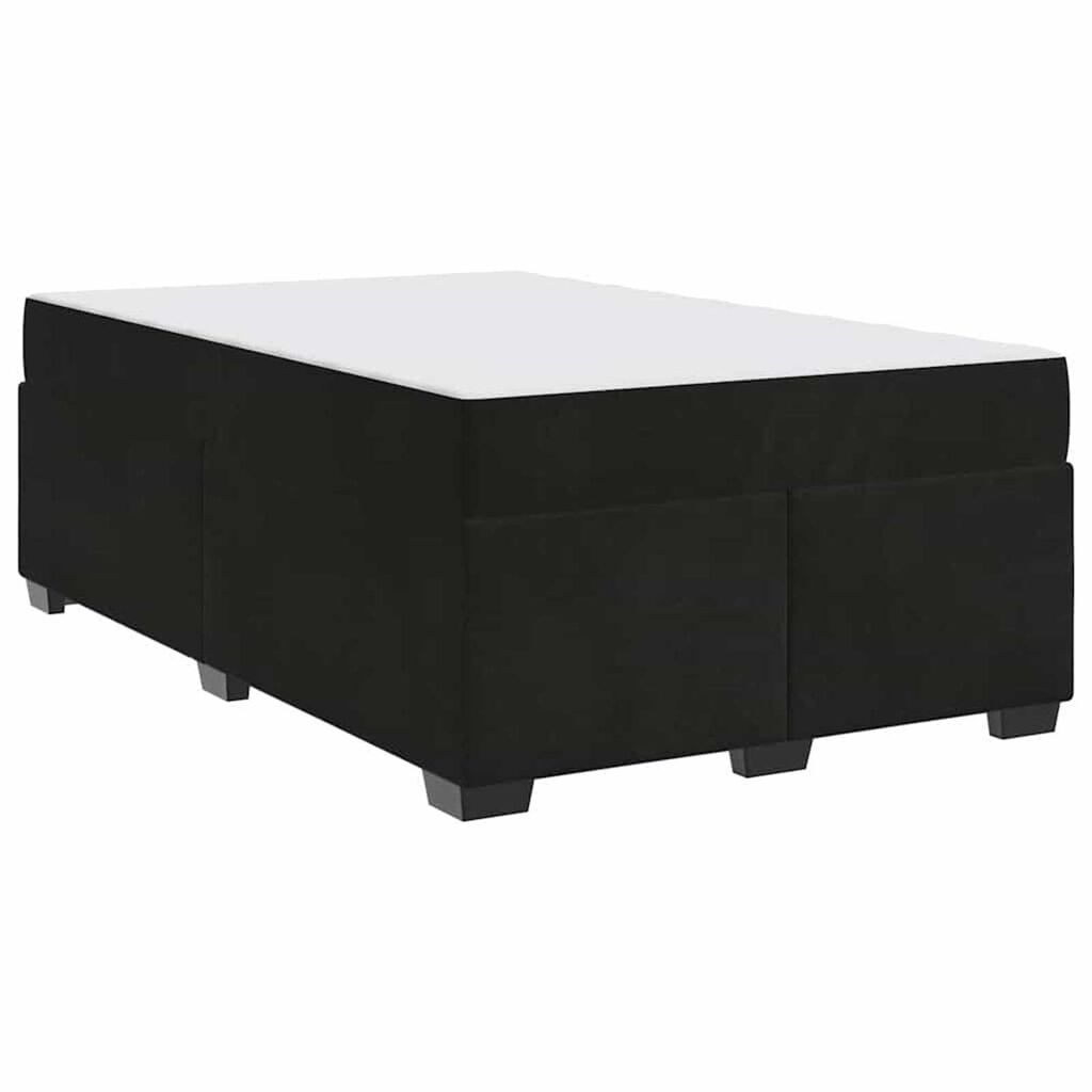 vidaXL Σκελετός κρεβατιού με στρώμα Μαύρο 120 x 190 cm Βελούδο