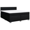 vidaXL Κρεβάτι Boxspring με Στρώμα Μαύρο 180x200 εκ. Υφασμάτινο